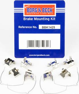 Borg & Beck BBK1425 - Set accesorii, placute frana aaoparts.ro