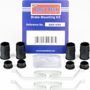 Borg & Beck BBK1699 - Set accesorii, placute frana aaoparts.ro