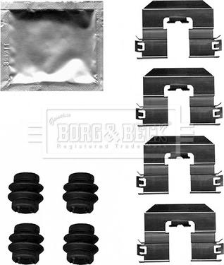 Borg & Beck BBK1636 - Set accesorii, placute frana aaoparts.ro