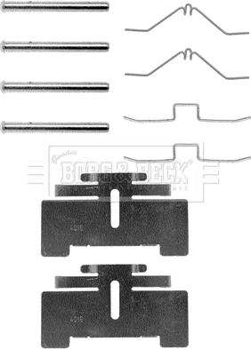 Borg & Beck BBK1093 - Set accesorii, placute frana aaoparts.ro