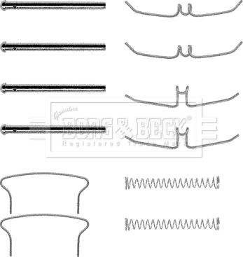 Borg & Beck BBK1052 - Set accesorii, placute frana aaoparts.ro