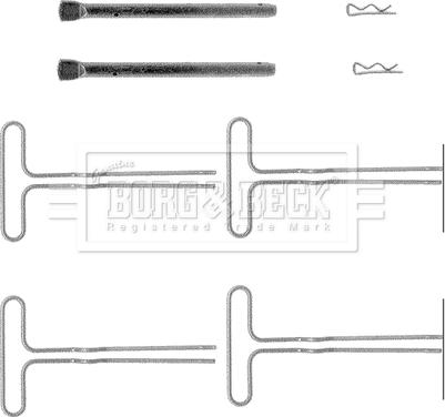 Borg & Beck BBK1018 - Set accesorii, placute frana aaoparts.ro