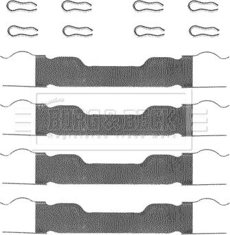 Borg & Beck BBK1030 - Set accesorii, placute frana aaoparts.ro