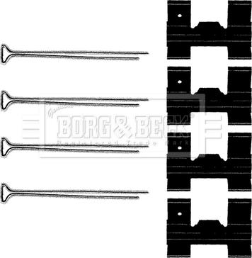 Borg & Beck BBK1073 - Set accesorii, placute frana aaoparts.ro