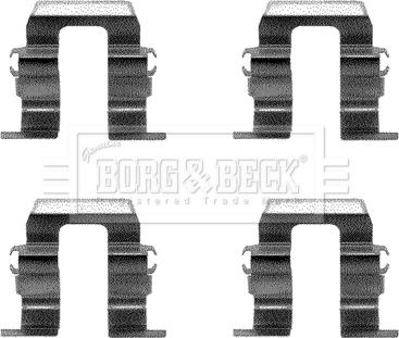 Borg & Beck BBK1141 - Set accesorii, placute frana aaoparts.ro
