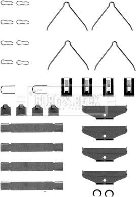 Borg & Beck BBK1158 - Set accesorii, placute frana aaoparts.ro