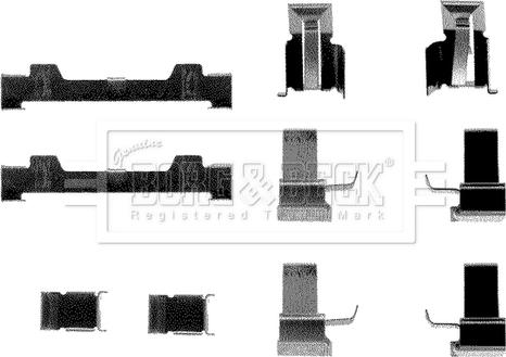 Borg & Beck BBK1166 - Set accesorii, placute frana aaoparts.ro