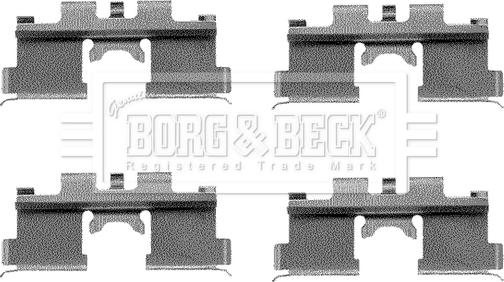 Borg & Beck BBK1105 - Set accesorii, placute frana aaoparts.ro