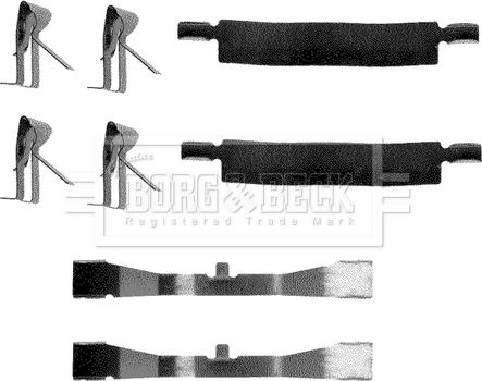 Borg & Beck BBK1101 - Set accesorii, placute frana aaoparts.ro