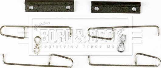 Borg & Beck BBK1119 - Set accesorii, placute frana aaoparts.ro