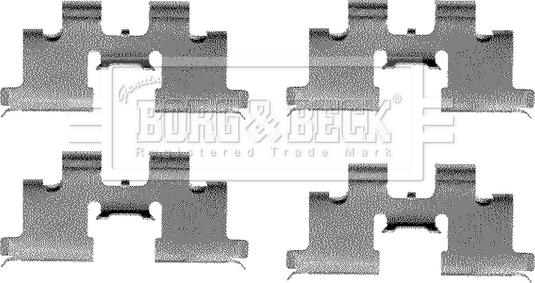 Borg & Beck BBK1111 - Set accesorii, placute frana aaoparts.ro