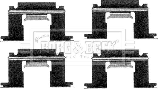 Borg & Beck BBK1117 - Set accesorii, placute frana aaoparts.ro