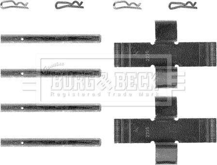 Borg & Beck BBK1181 - Set accesorii, placute frana aaoparts.ro