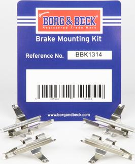 Borg & Beck BBK1314 - Set accesorii, placute frana aaoparts.ro