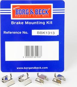 Borg & Beck BBK1313 - Set accesorii, placute frana aaoparts.ro