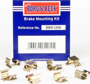 Borg & Beck BBK1209 - Set accesorii, placute frana aaoparts.ro