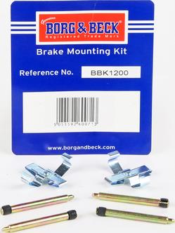 Borg & Beck BBK1200 - Set accesorii, placute frana aaoparts.ro
