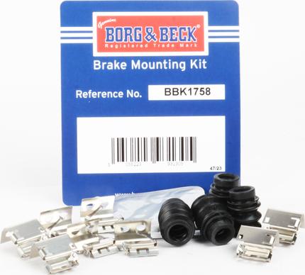 Borg & Beck BBK1758 - Set accesorii, placute frana aaoparts.ro