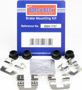 Borg & Beck BBK1707 - Set accesorii, placute frana aaoparts.ro