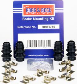 Borg & Beck BBK1710 - Set accesorii, placute frana aaoparts.ro
