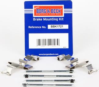 Borg & Beck BBK1721 - Set accesorii, placute frana aaoparts.ro