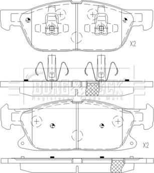 Borg & Beck BBP2593 - Set placute frana,frana disc aaoparts.ro