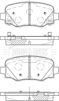 Borg & Beck BBP2521 - Set placute frana,frana disc aaoparts.ro