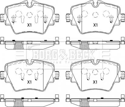 Borg & Beck BBP2527 - Set placute frana,frana disc aaoparts.ro