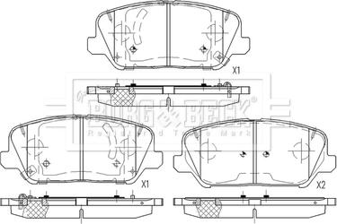 Borg & Beck BBP2578 - Set placute frana,frana disc aaoparts.ro