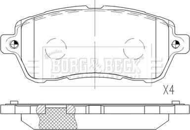 Borg & Beck BBP2646 - Set placute frana,frana disc aaoparts.ro