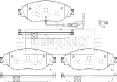 Borg & Beck BBP2605 - Set placute frana,frana disc aaoparts.ro