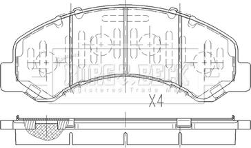 Borg & Beck BBP2611 - Set placute frana,frana disc aaoparts.ro