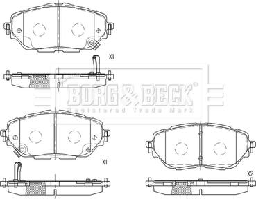 Borg & Beck BBP2637 - Set placute frana,frana disc aaoparts.ro