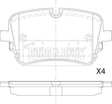 Borg & Beck BBP2882 - Set placute frana,frana disc aaoparts.ro