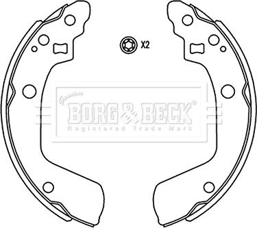Borg & Beck BBS6509 - Set saboti frana aaoparts.ro