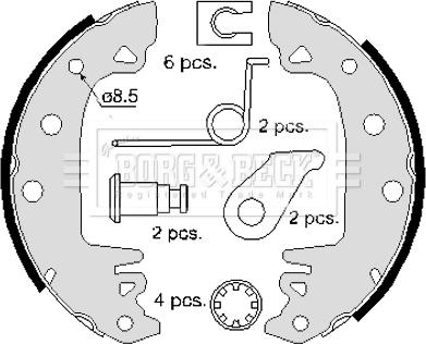 Borg & Beck BBS6086 - Set saboti frana aaoparts.ro