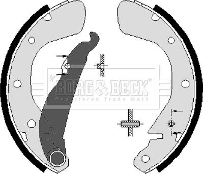 Borg & Beck BBS6252 - Set saboti frana aaoparts.ro