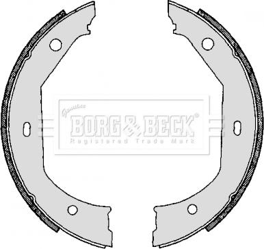 Borg & Beck BBS6267 - Set saboti frana, frana de mana aaoparts.ro