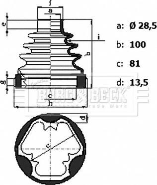 Borg & Beck BCB6440 - Burduf cauciuc, articulatie planetara aaoparts.ro