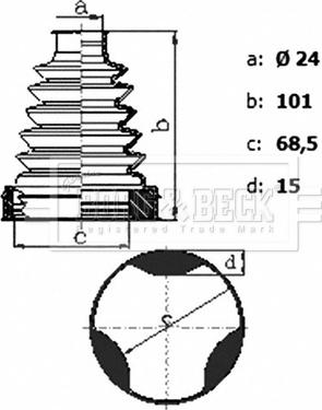 Borg & Beck BCB6423 - Burduf cauciuc, articulatie planetara aaoparts.ro