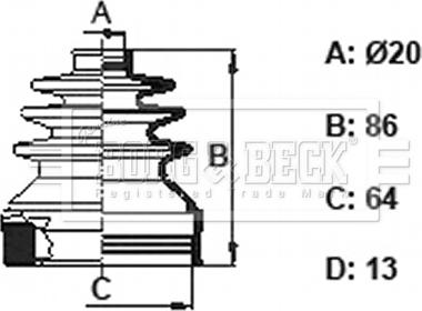 Borg & Beck BCB6157 - Burduf cauciuc, articulatie planetara aaoparts.ro