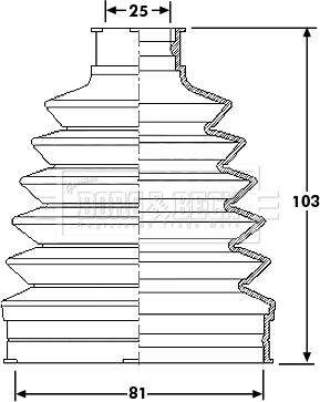 Borg & Beck BCB6210 - Burduf cauciuc, articulatie planetara aaoparts.ro