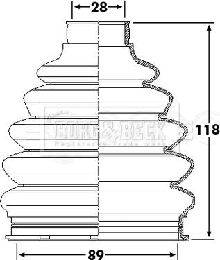 Borg & Beck BCB6229 - Burduf cauciuc, articulatie planetara aaoparts.ro