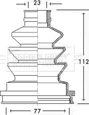Borg & Beck BCB2532 - Burduf cauciuc, articulatie planetara aaoparts.ro