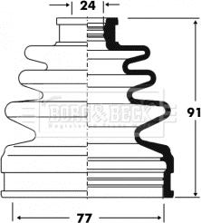 Borg & Beck BCB2840 - Burduf cauciuc, articulatie planetara aaoparts.ro