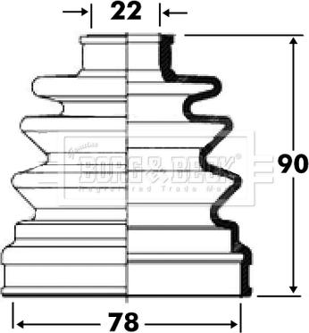 Borg & Beck BCB2809 - Burduf cauciuc, articulatie planetara aaoparts.ro