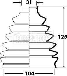 Borg & Beck BCB2395 - Burduf cauciuc, articulatie planetara aaoparts.ro