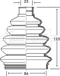 Borg & Beck BCB2302R - Burduf cauciuc, articulatie planetara aaoparts.ro