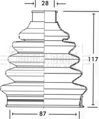 Borg & Beck BCB2331 - Burduf cauciuc, articulatie planetara aaoparts.ro