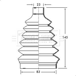 Borg & Beck BCB2325 - Burduf cauciuc, articulatie planetara aaoparts.ro